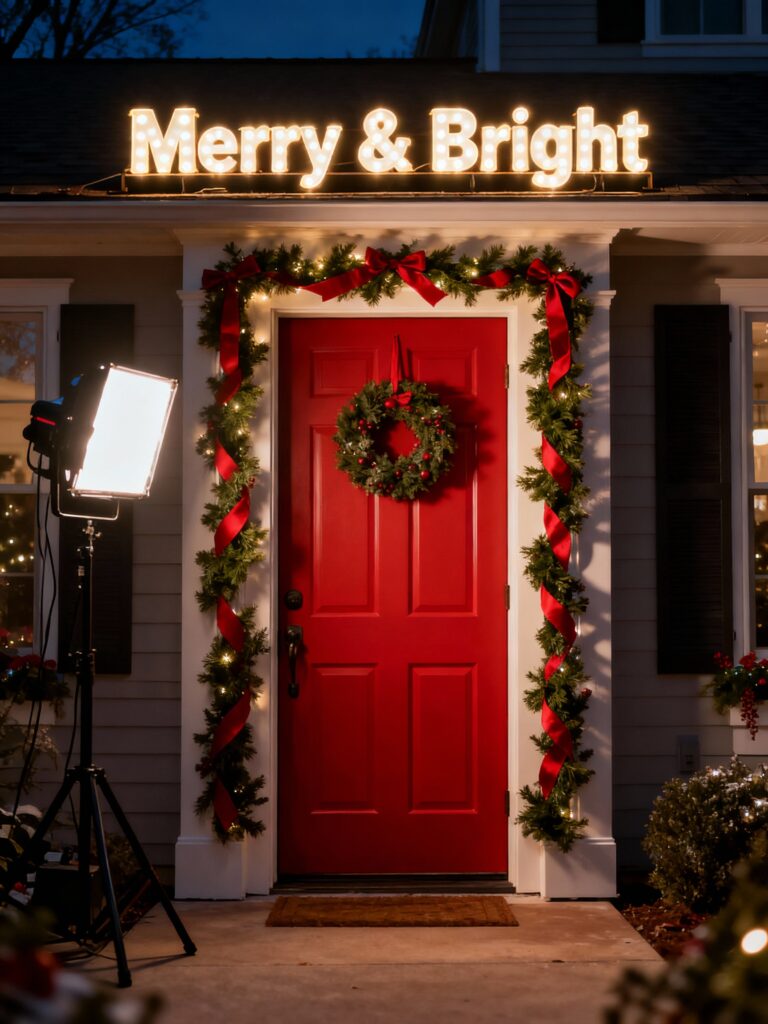 Marquee Lights Holiday Message