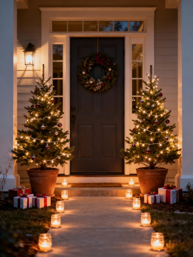 Mini Christmas Trees Entrance