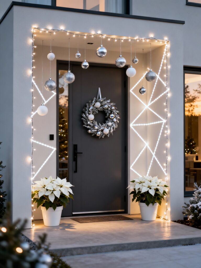 Modern Minimalist Christmas Doorway