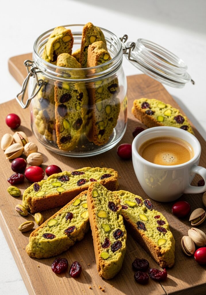 Pistachio Cranberry Biscotti