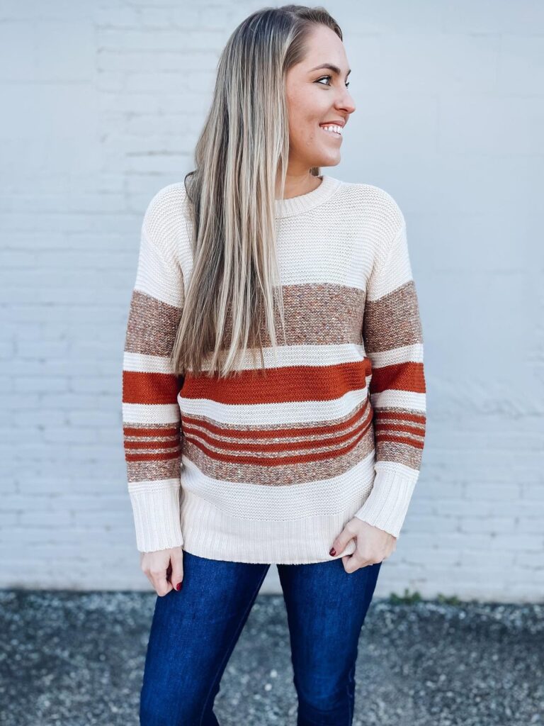 Stripe Sweater and Jeans