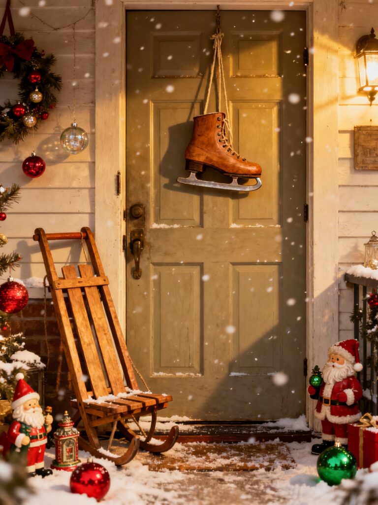 Vintage Christmas Doorstep