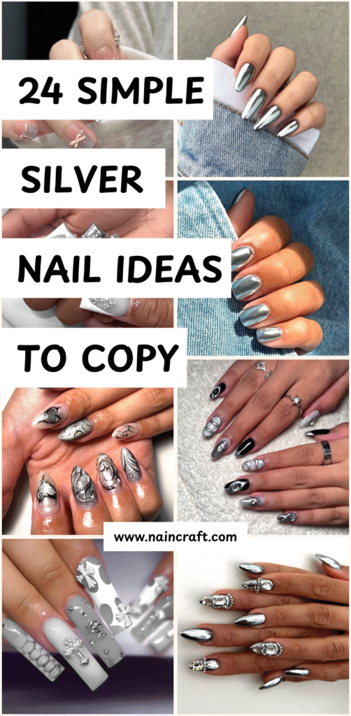 21 Best Silver Nails Ideas & Designs To Enjoy In Every Season 21 Best Silver Nails Ideas & Designs To Enjoy In Every Season