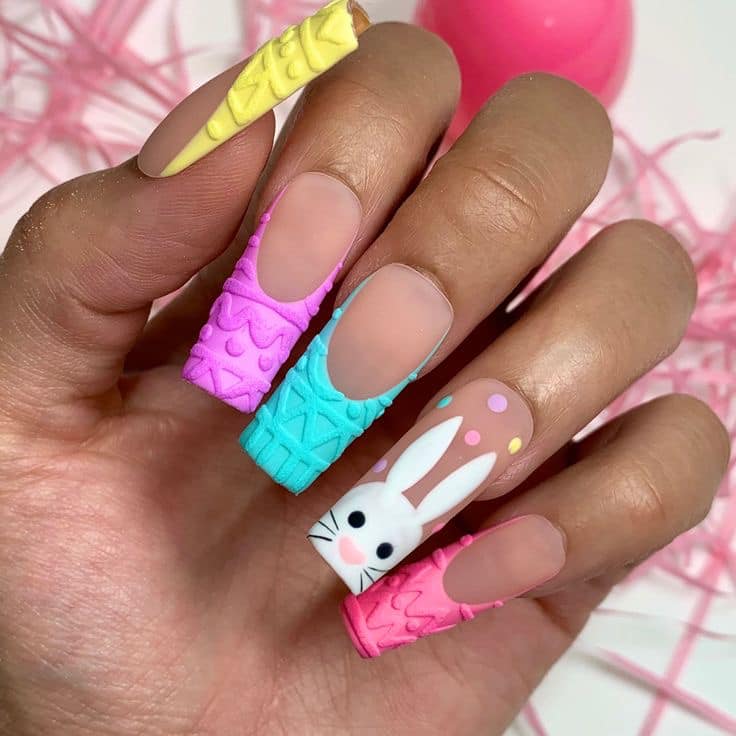 3D Easter Ice Cream Nails