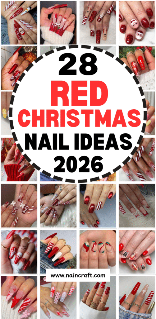 28 Best Red Christmas Nails Ideas & Designs For A Holiday Look