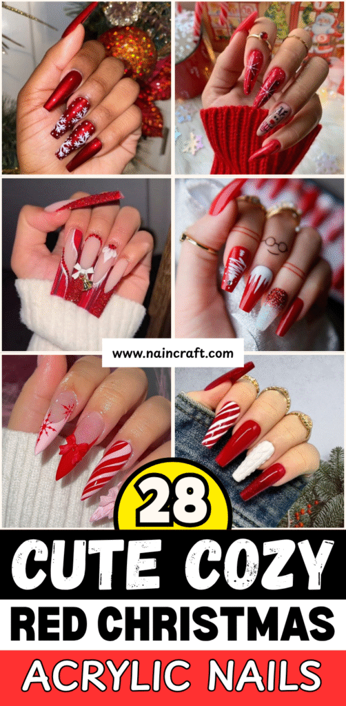 28 Best Red Christmas Nails Ideas & Designs For A Holiday Look