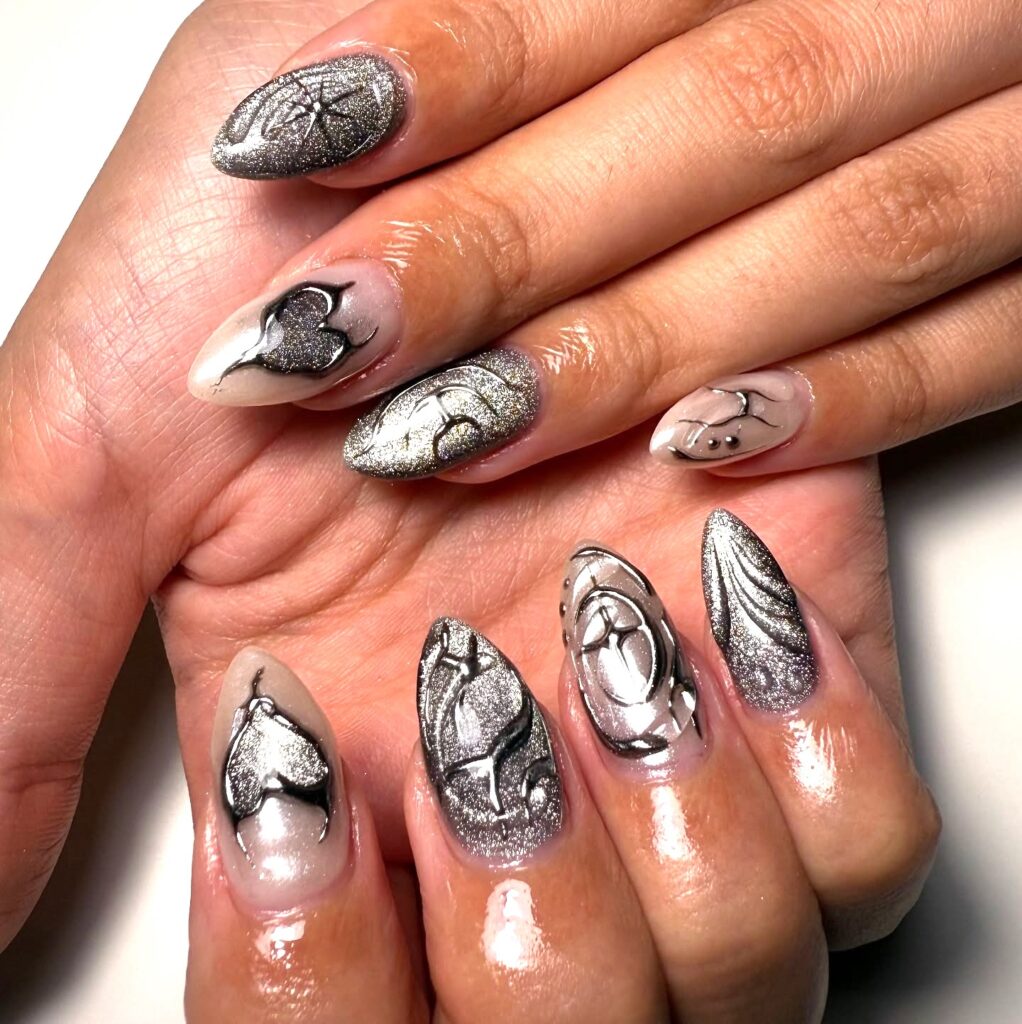 Classic Mirror Silver Nails