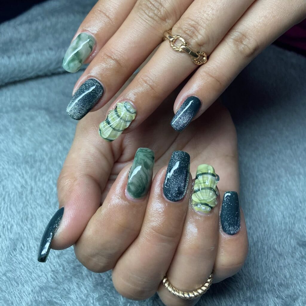 Forest Marble & Glitter Mix