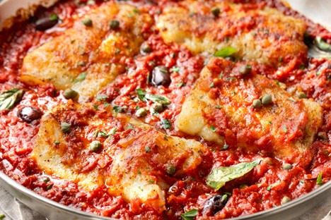 Baked Cod with Tomatoes