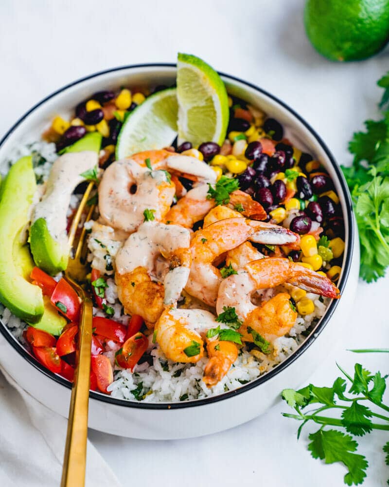 Cilantro Lime Shrimp Bowl