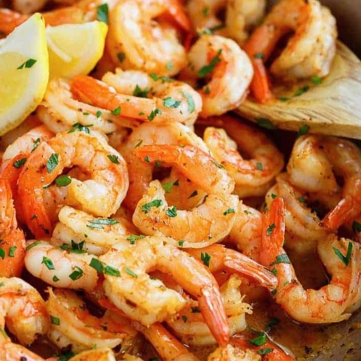 Garlic Butter Shrimp with Lemon