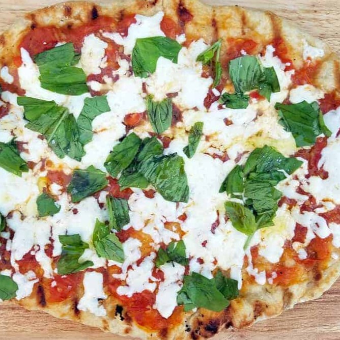 Grilled Margherita Pizza