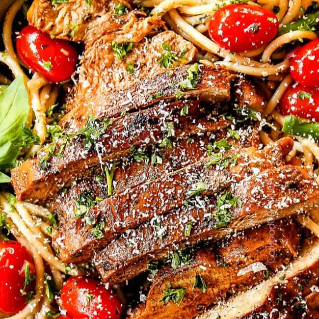 Lemon Pasta with Grilled Vegetables