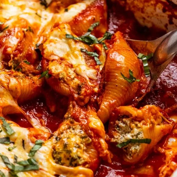 Spinach and Ricotta Stuffed Shells