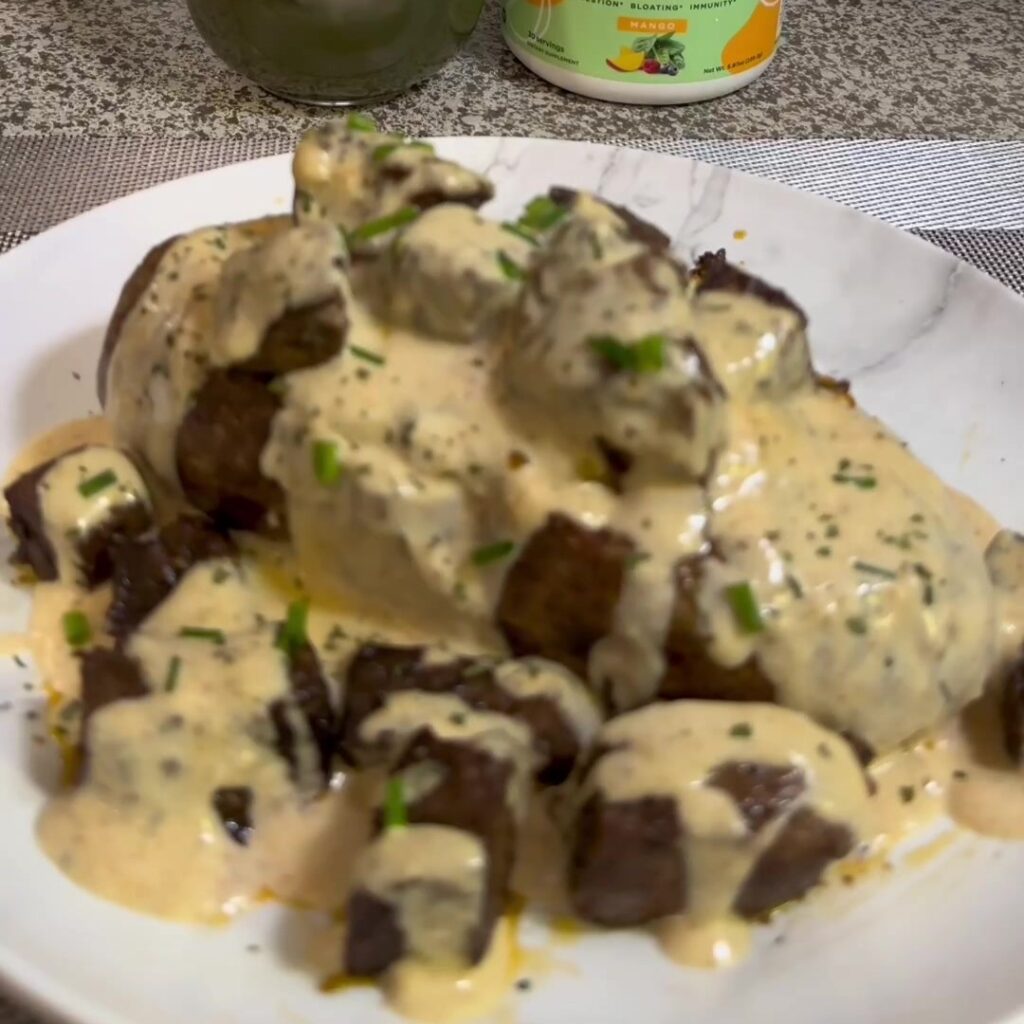 Steak Loaded Baked Potatoes