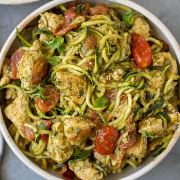 Zucchini Noodles with Pesto