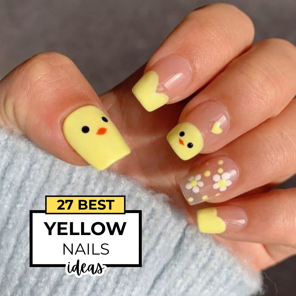 27 Best Yellow Nails Ideas & Designs To Copy