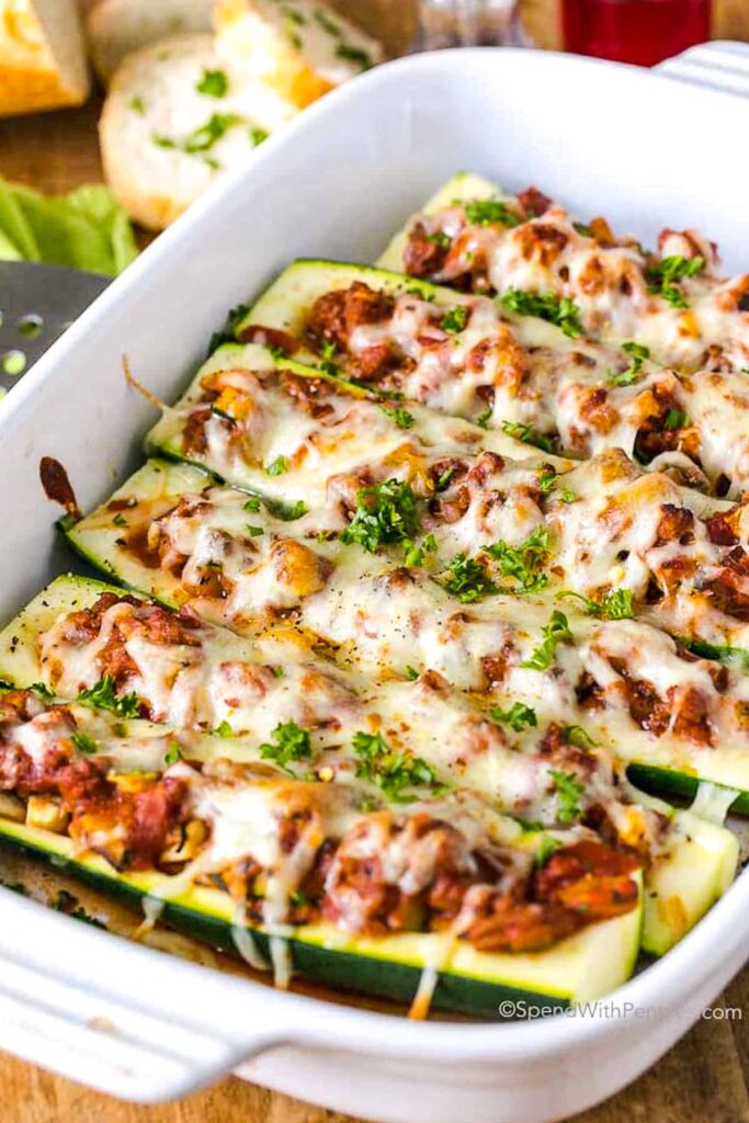 Beef Stuffed Zucchini Boats