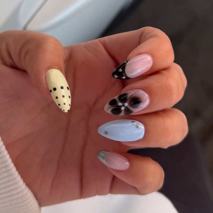 Modern Mixed Pattern Nails