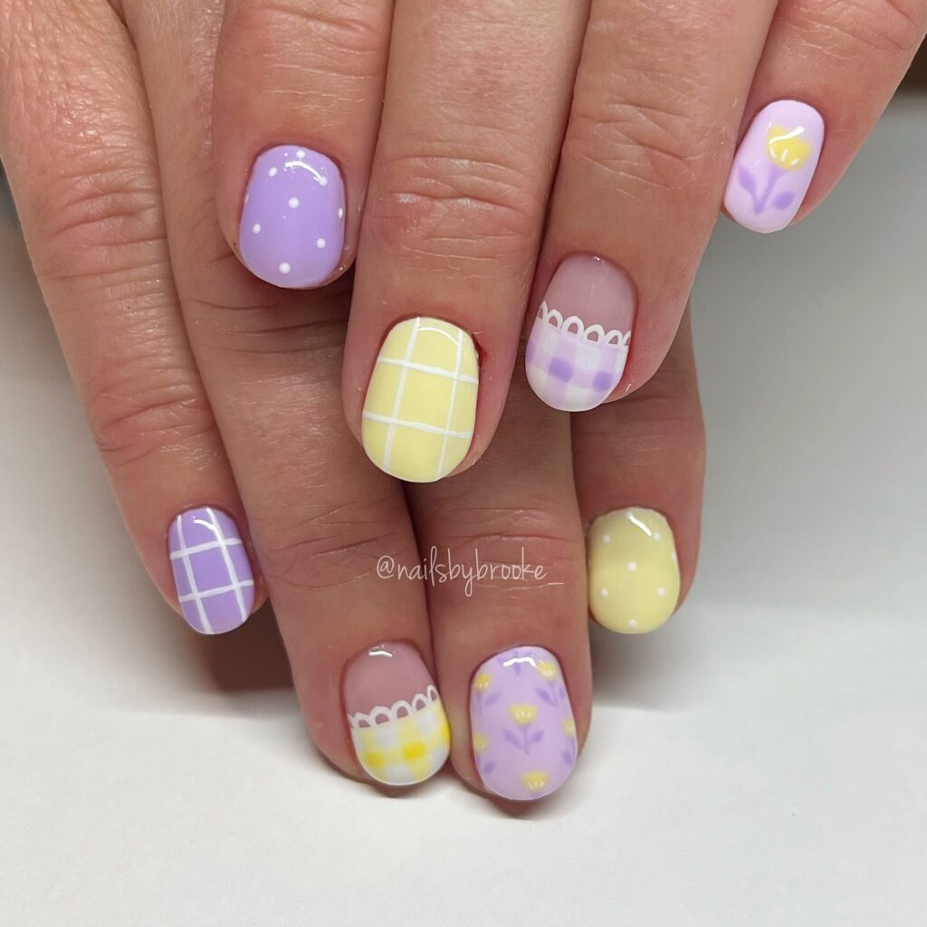 Pastel Spring Pattern Nails