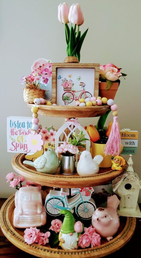 Spring Tiered tray