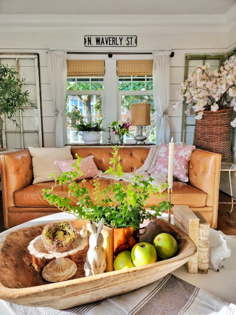 Spring living room decor