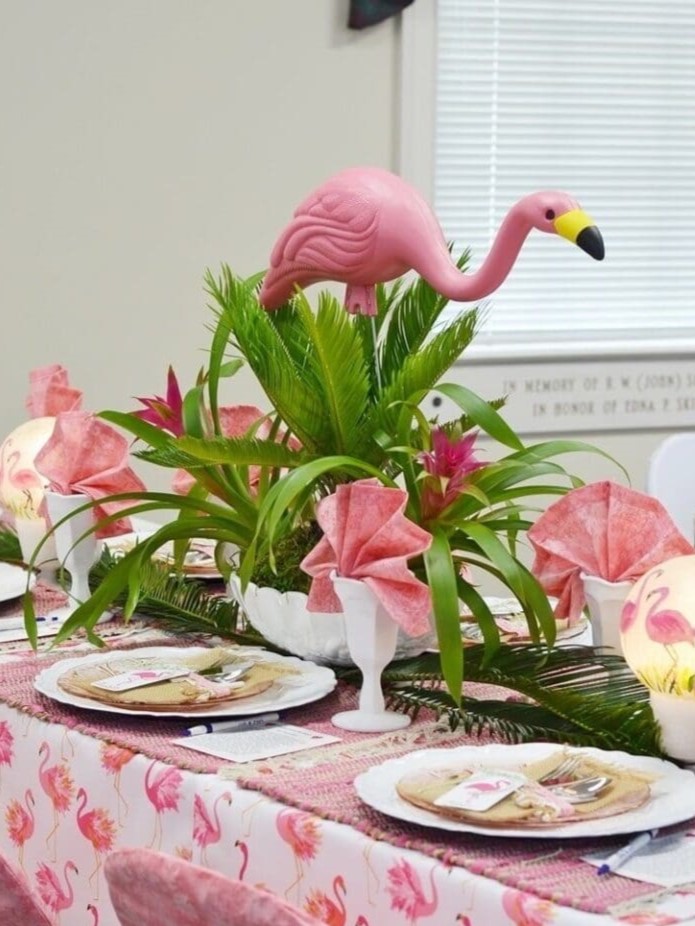 Pink Flamingo Centerpiece