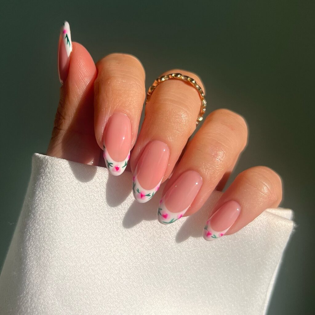 Pink Floral French Design