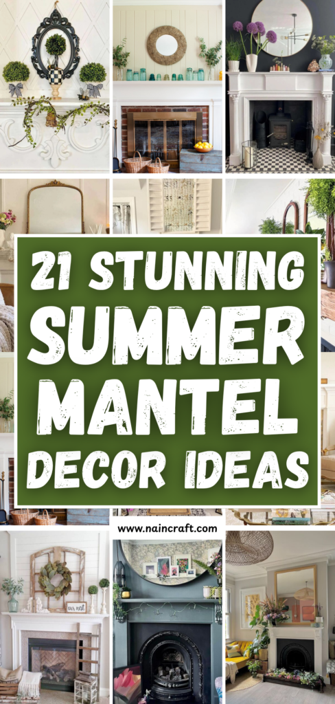 21 Best Summer Mantel Decor Ideas (2)