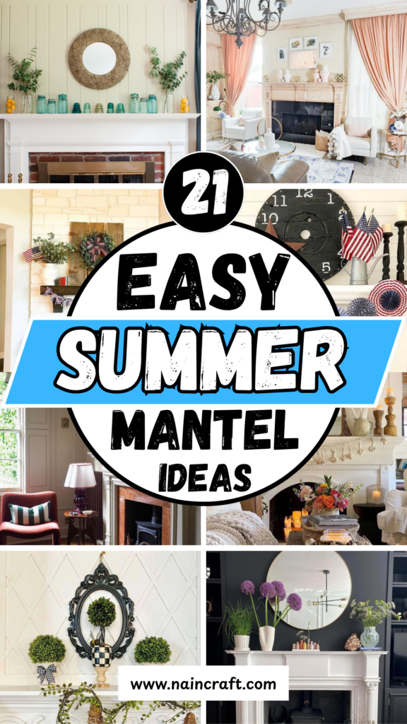 21 Best Summer Mantel Decor Ideas (3)