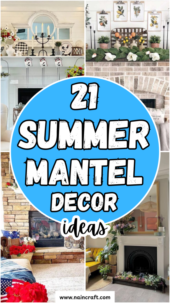 21 Best Summer Mantel Decor Ideas (4)