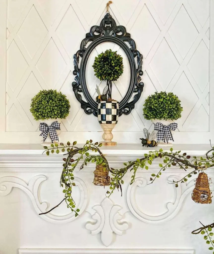 Charming Bee-Themed Mantel